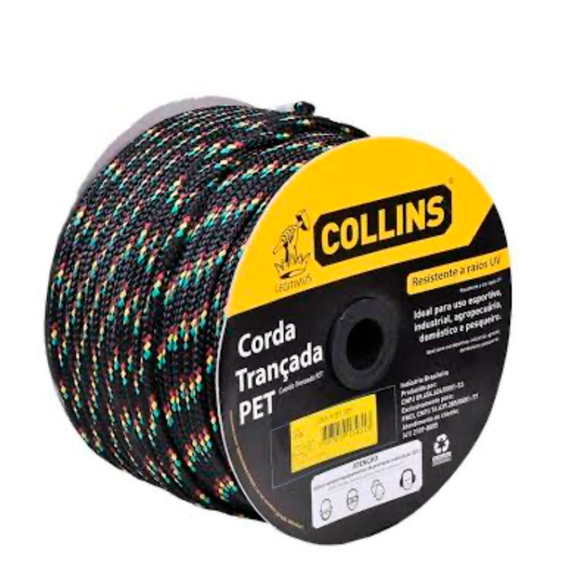 CORDA TRANÇADA PET  COLLINS 10MM