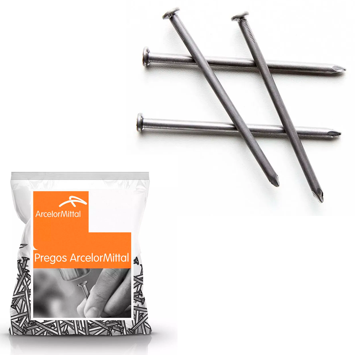 ARCELORMITTAL - PREGOS BELGO 13X18 / SEM CABEÇA