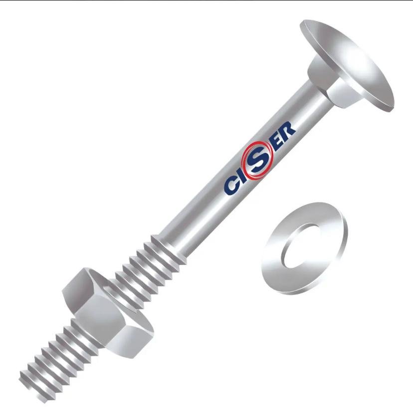 PARAFUSO FRANCES PORCA 3/8"X3" ZINC - CISER