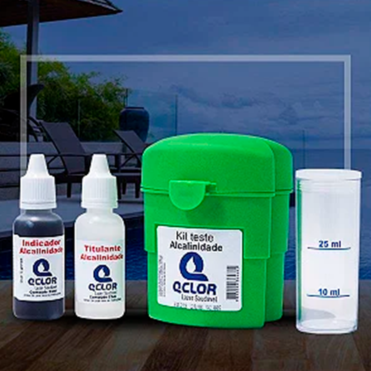 QCLOR - KIT TESTE DE ALCALINIDADE (ESTOJO)